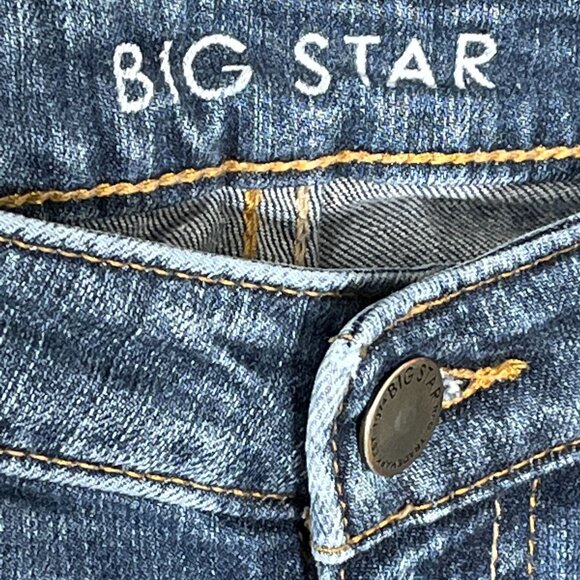 Big Star Kate Relaxed Straight Distressed Jeans 28R Medium Wash Denim - Picture 6 of 12